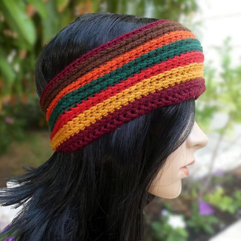 Crochet ear warmer free pattern side