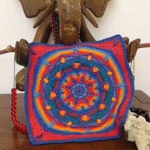 Overlay Crochet – Mandala Square with Elephant