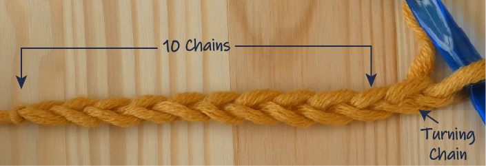 11 crochet chains