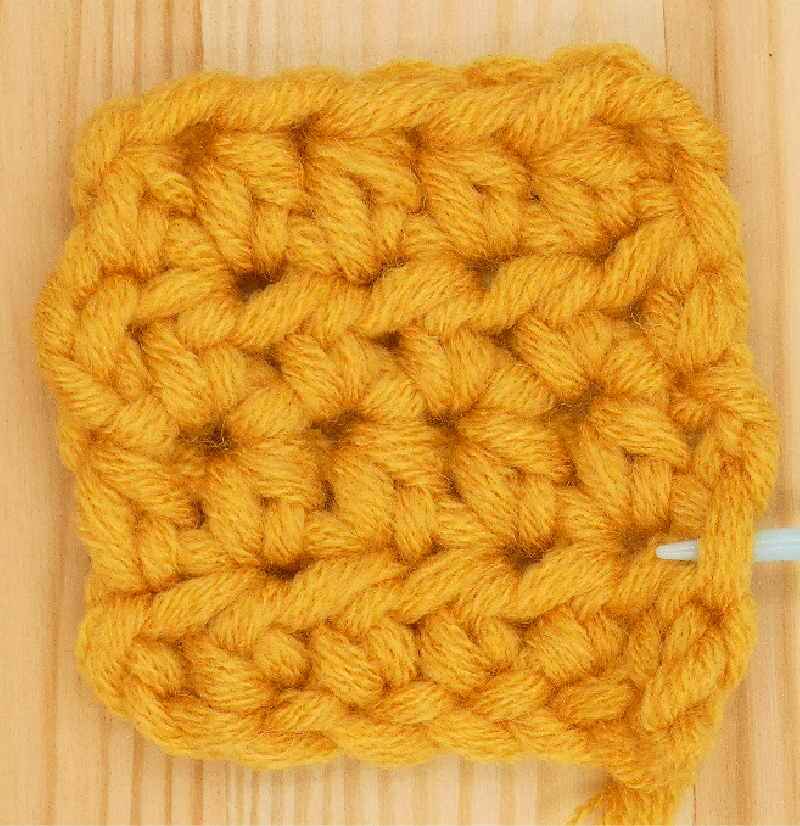 Border Half treble / Half double Crochet photo instructions 1st side Stitch Place loop