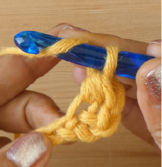 yarn over work in 2nd chain