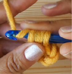 Ch2 2nd stitch TR yarn over