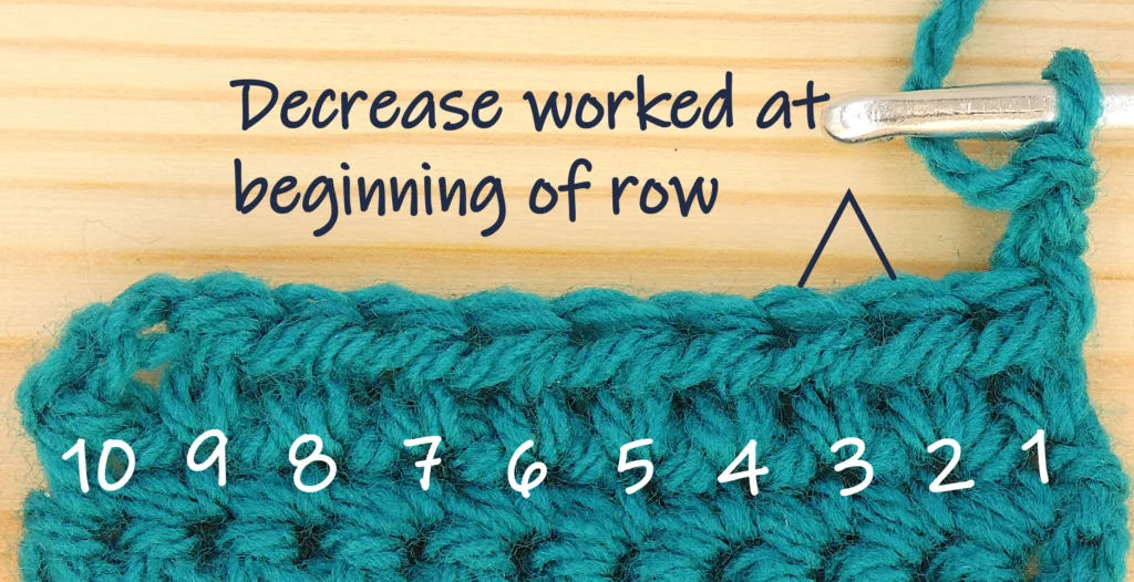 Crochet decreases - Htr beginning stitch count