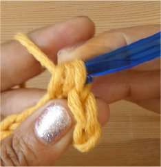 16 Pull through 3 loops c Katie McCrochet