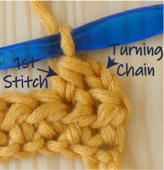 20 row 2 1st stitch Katie McCrochet