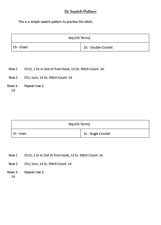 Dc Written Instructions