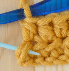 row 2 last stitch placement