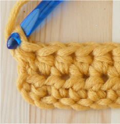 Chain 2 work 1st stitch last stitch