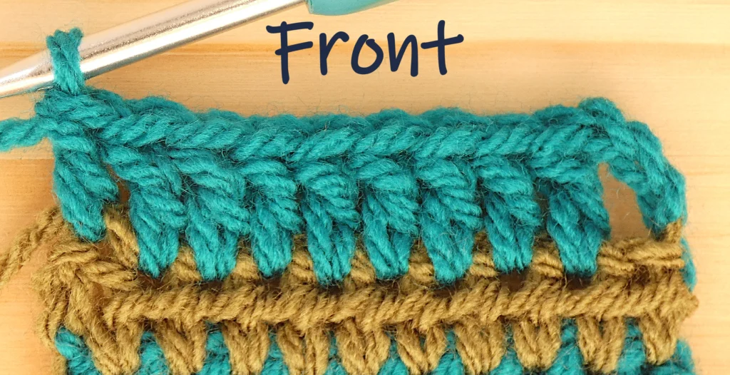 Crochet Row Colour change - TR carry yarn across