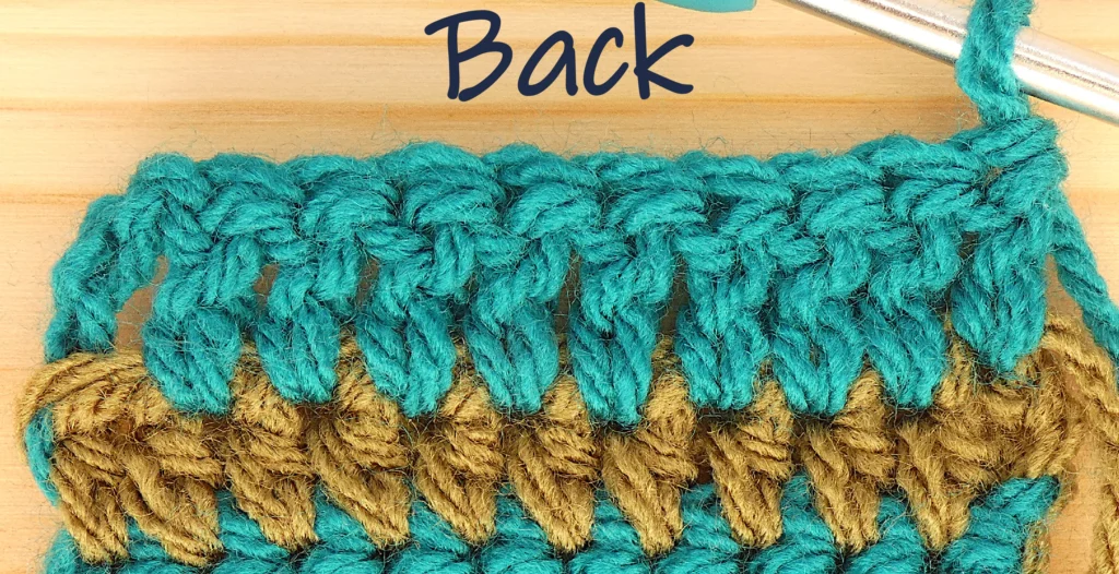 Crochet Row Colour change - TR carry yarn across