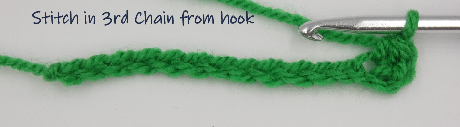 Ch2 row 1b Stitch in 2nd chain