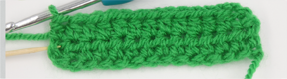 Ch2 row 2 last stitch in chain