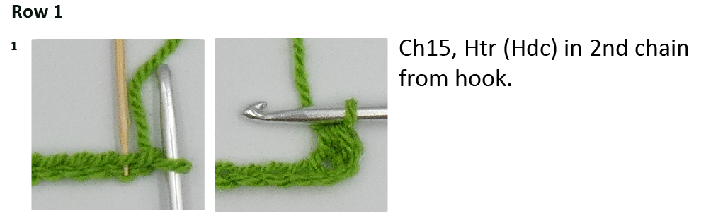 Chain 1 Photo Instructions row 1