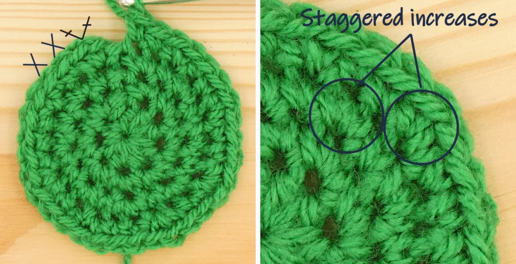 L12 52 R4 staggered increases 28 Katie McCrochet