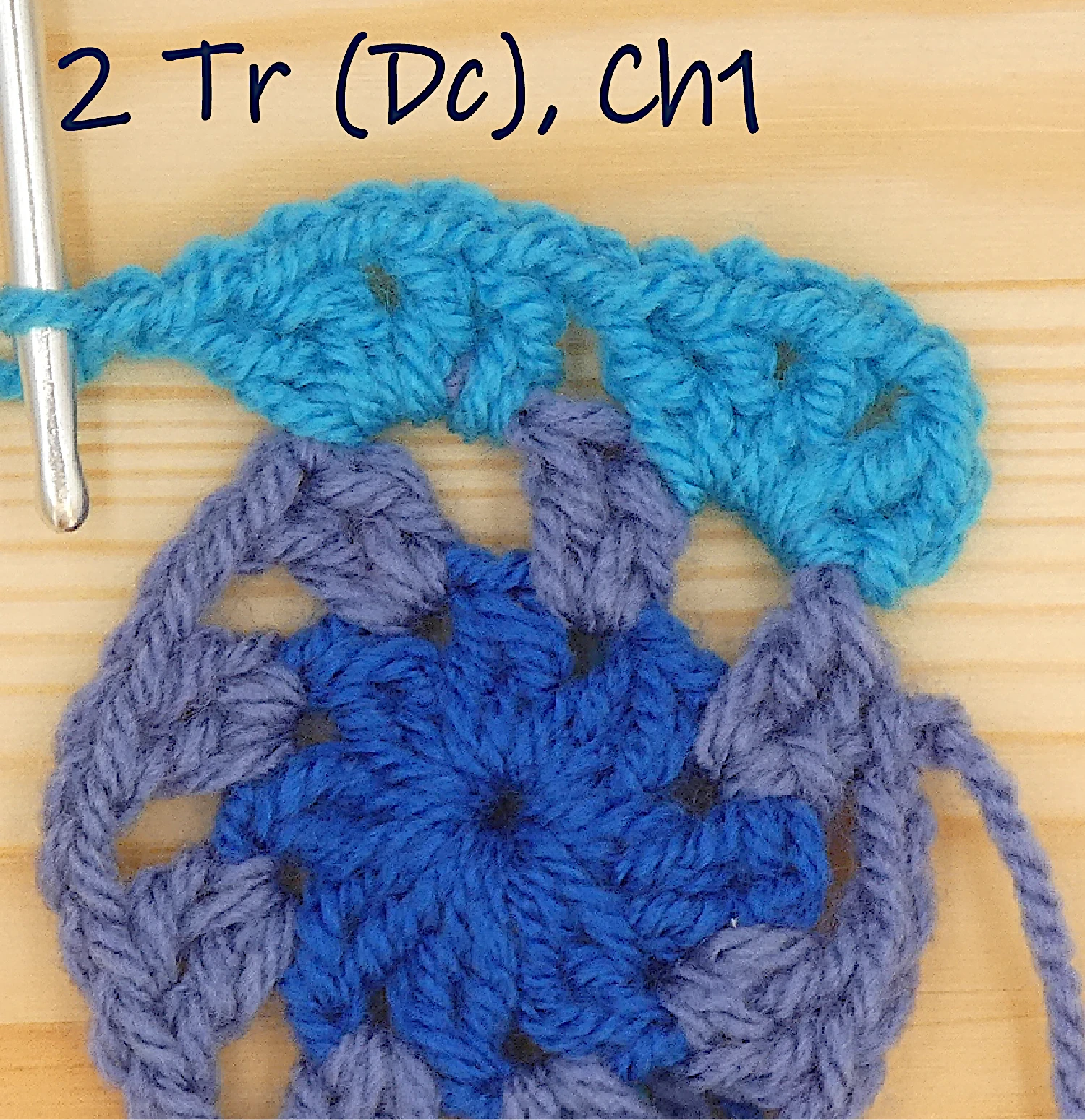 crochet pattern - easy crochet granny wheel / crochet wagon wheel crochet pattern photo pattern round 3, repeat