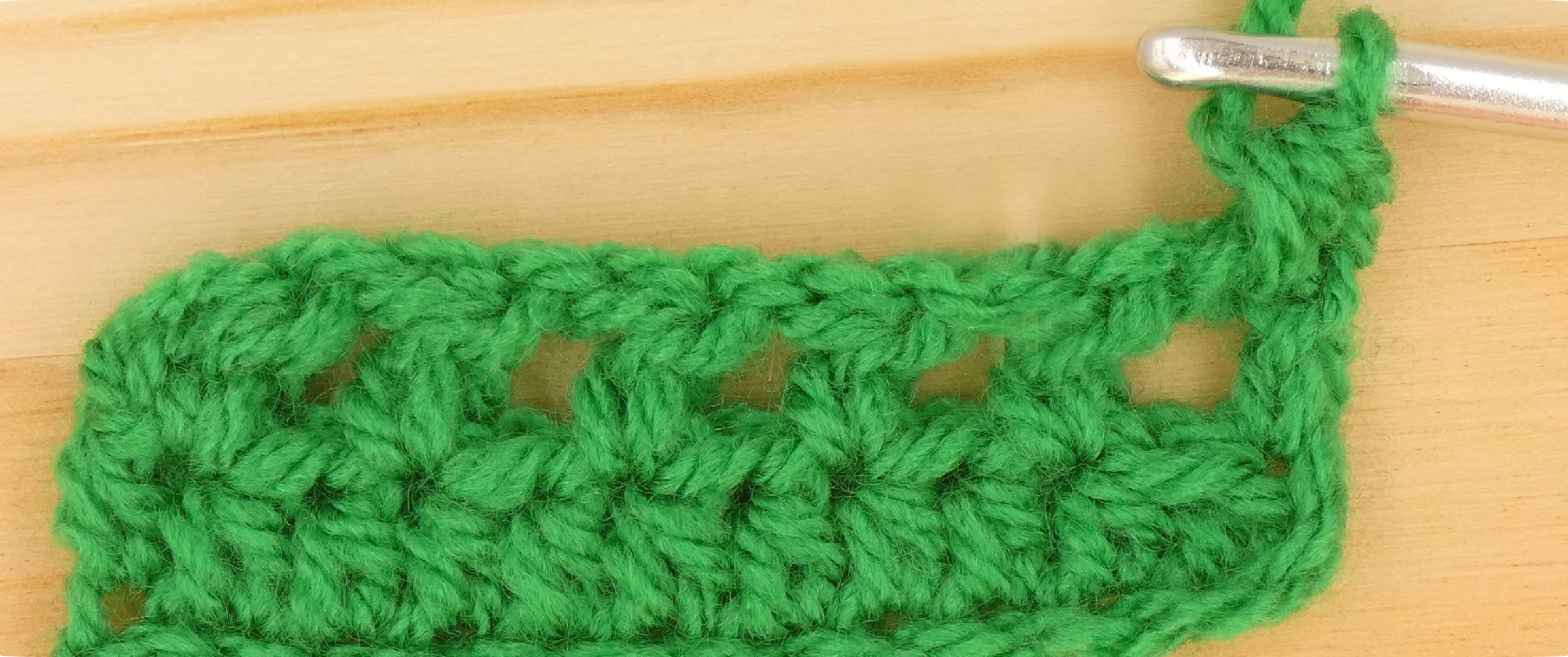 Crochet Pattern instructions Htr Hdc Mesh row 3