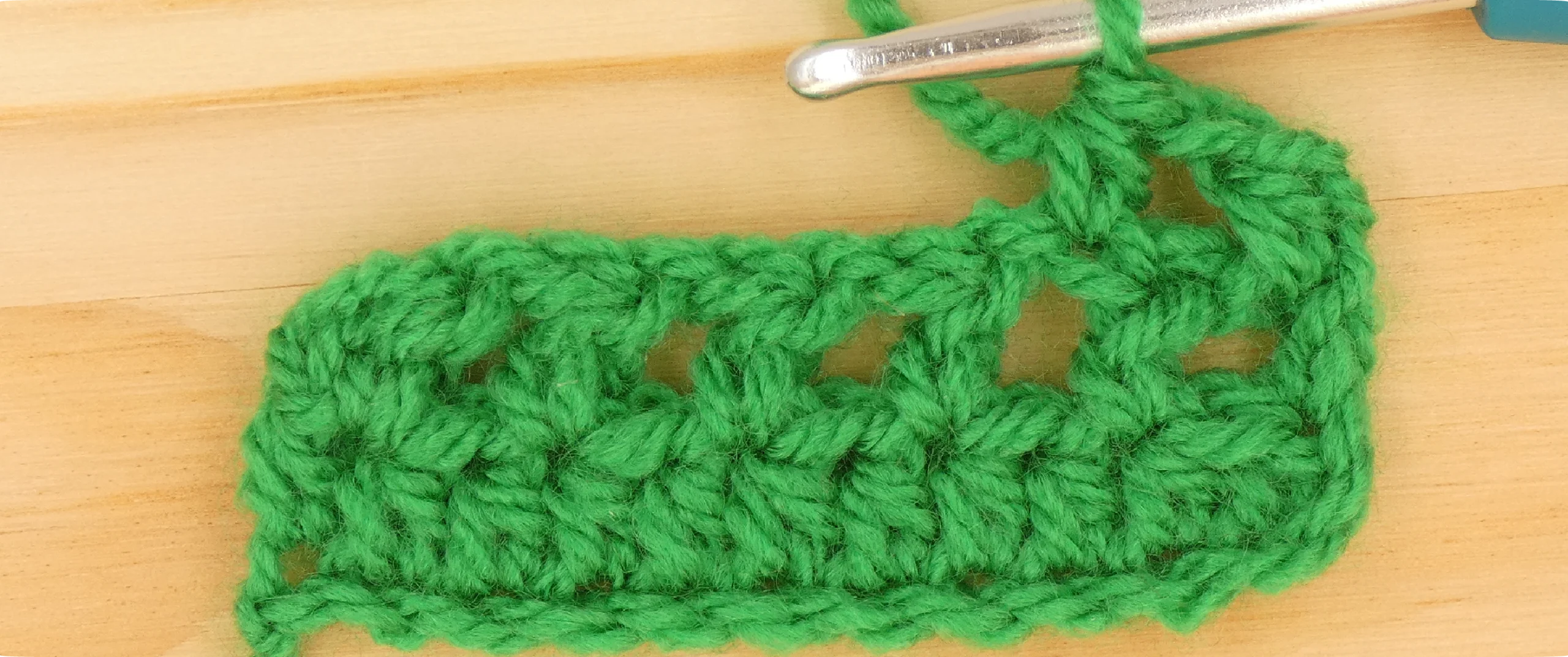 Crochet Pattern instructions Htr Hdc Mesh row 3