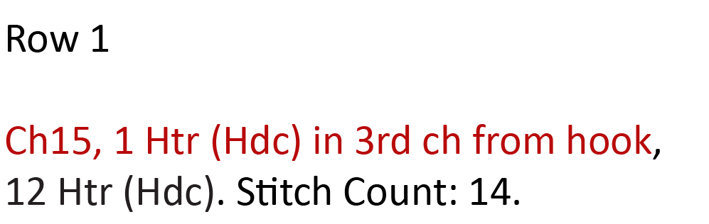 Written Instructions Ch2 Row 1