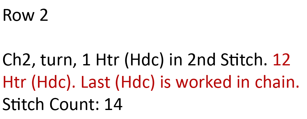 Written Instructions Ch2 Row 2