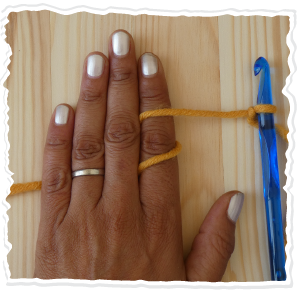 How to Crochet the Chain Stitch - Crochet Yarn Hold 3