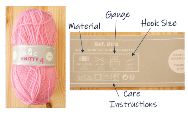 Crochet Yarn & Label
