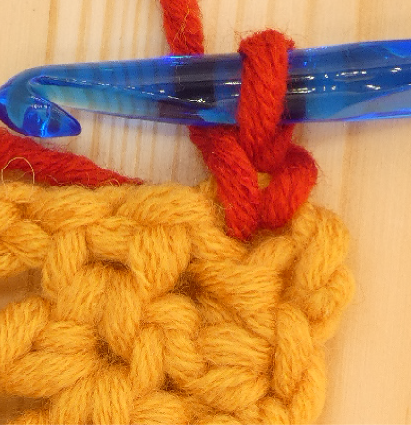 Border treble / double Crochet photo instructions Yarn Joined