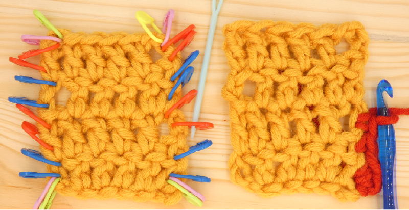 Border treble / double Crochet photo instructions 2nd side stitch