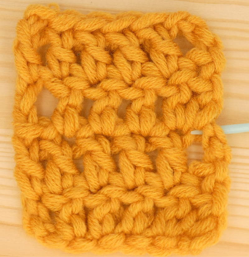 Border treble / double Crochet photo instructions 3rd side stitch placement loop