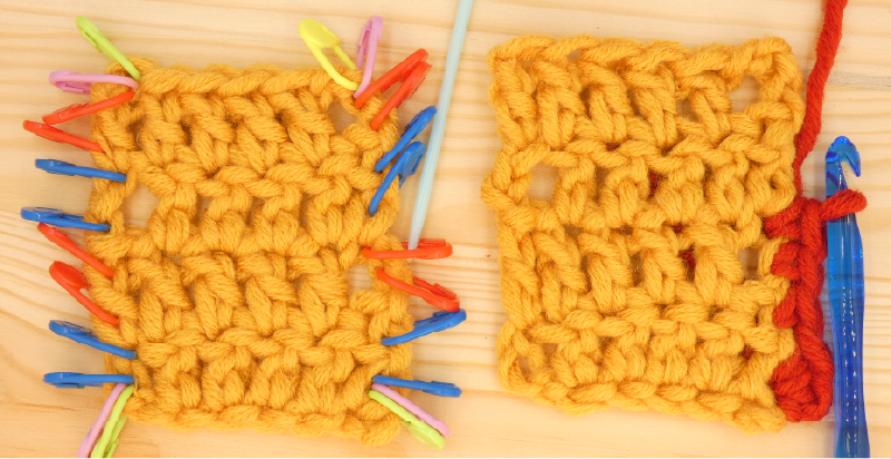 Border treble / double Crochet photo instructions 3rd side stitch