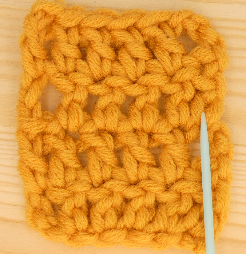 Border treble / double Crochet photo instructions 4th side stitch placement