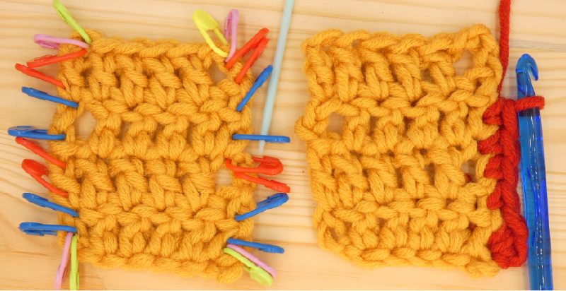 Border treble / double Crochet photo instructions 4th side stitch