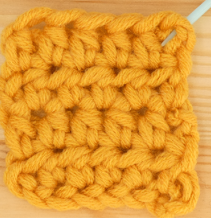 Border Half treble / Half double Crochet photo instructions Corner stitch placement Loop