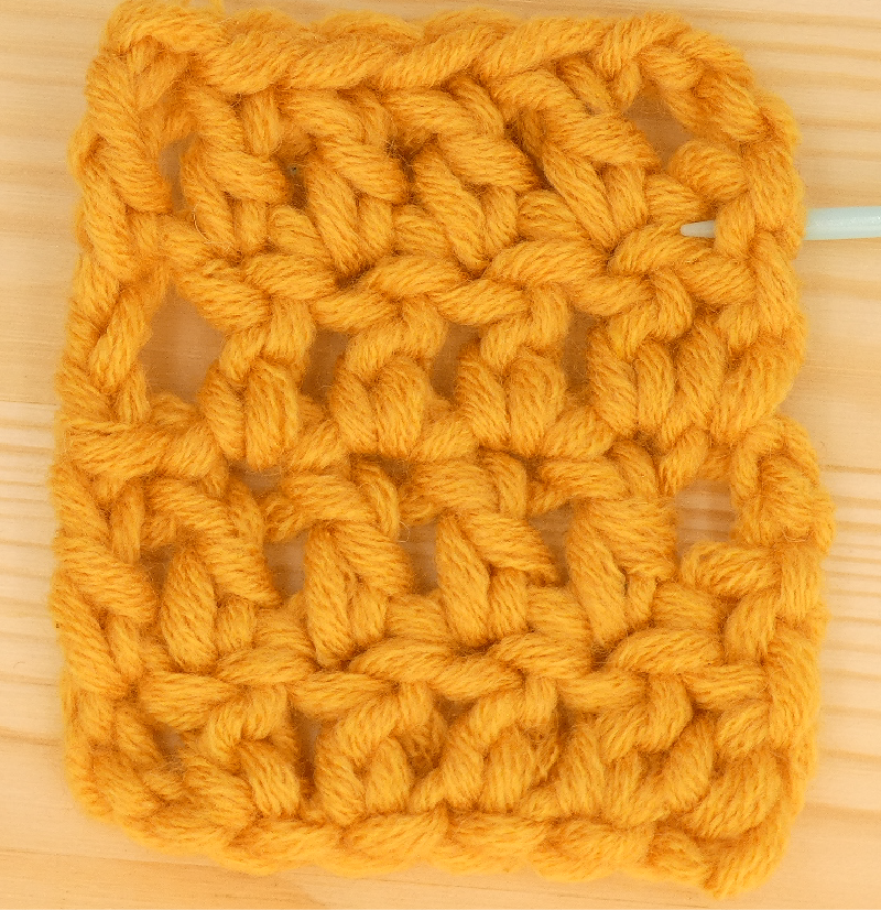 Border treble / double Crochet photo instructions 5th side stitch placement loop