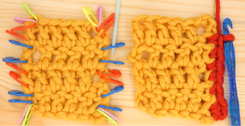 Border treble / double Crochet photo instructions 5th side stitch