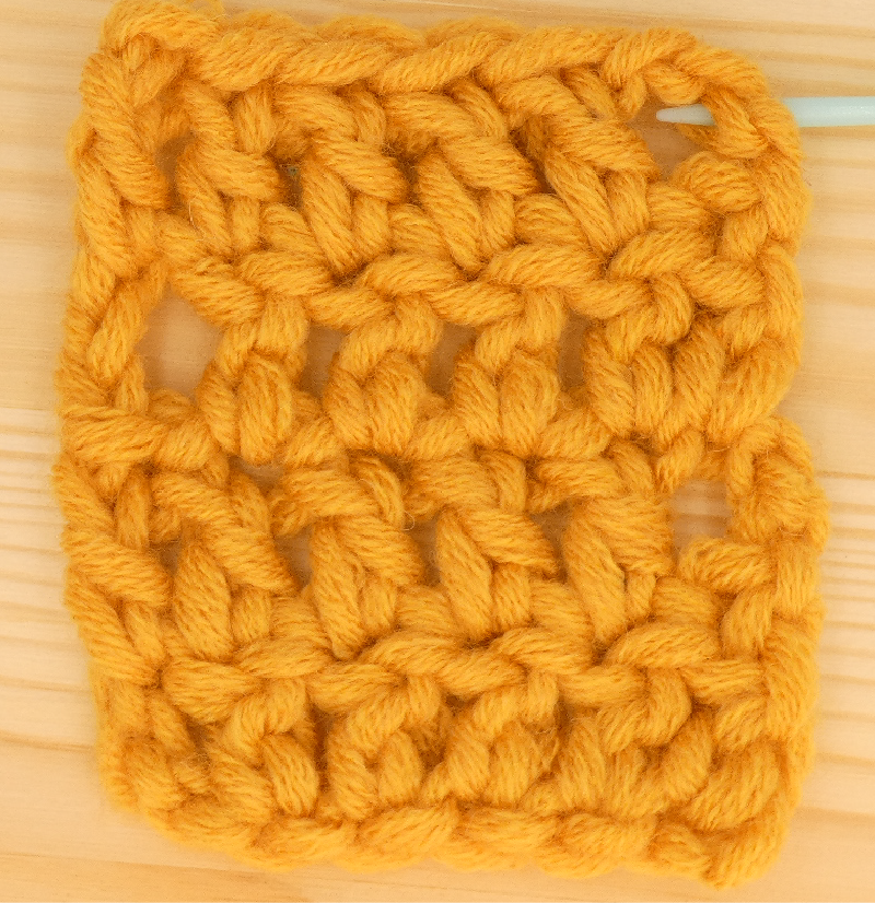 Border treble / double Crochet photo instructions 6th side stitch placement loop