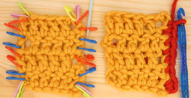 Border treble / double Crochet photo instructions 6th side stitch