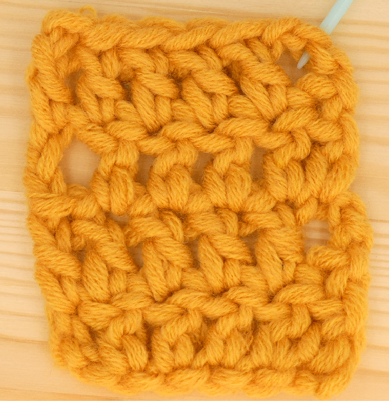 Border treble / double Crochet photo instructions Corner stitch placement Loop
