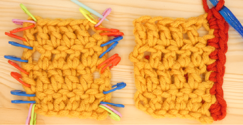 Border treble / double Crochet photo instructions Corner 2nd st