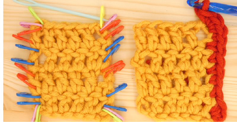 Border treble / double Crochet photo instructions Corner 3rd st