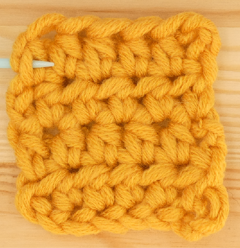Border Half treble / Half double Crochet photo instructions left Stitch 1 placement loop