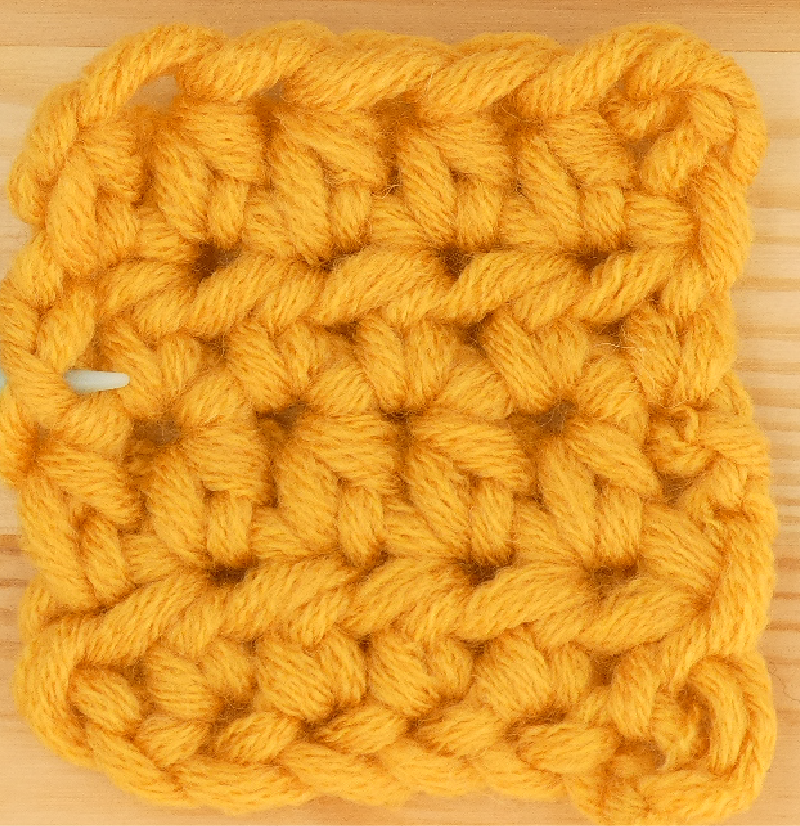 Border Half treble / Half double Crochet photo instructions left Stitch 2 placement loop