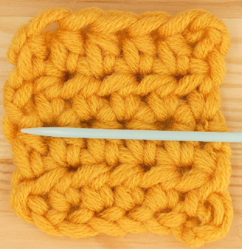 Border Half treble / Half double Crochet photo instructions left St3 placement front