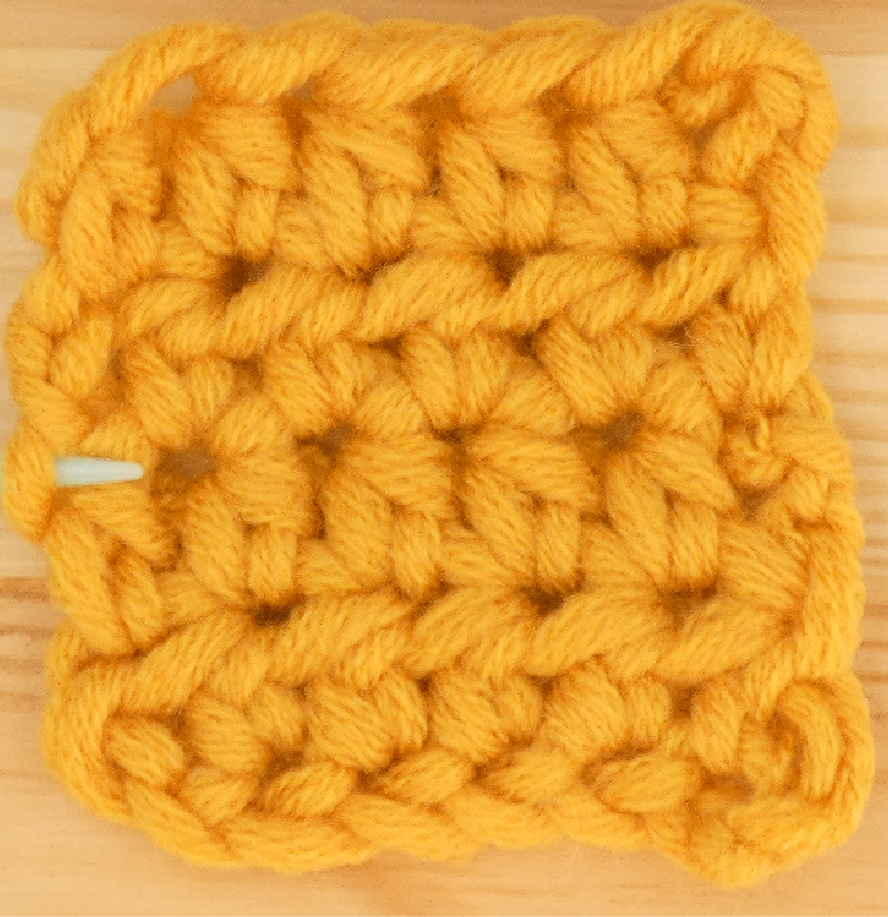 Border Half treble / Half double Crochet photo instructions left St3 placement loop