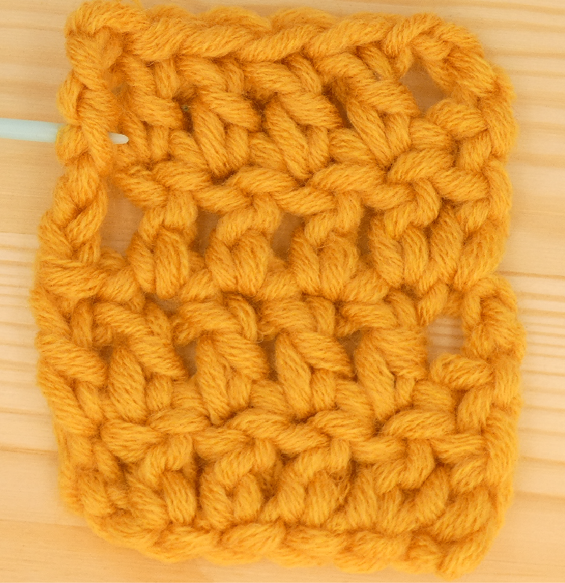 Border treble / double Crochet photo instructions left St1 placement loop