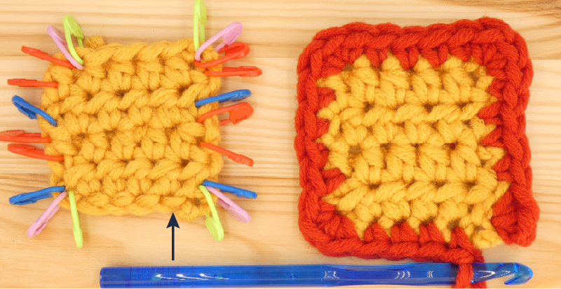 Border Half treble / Half double Crochet photo instructions Chain St4