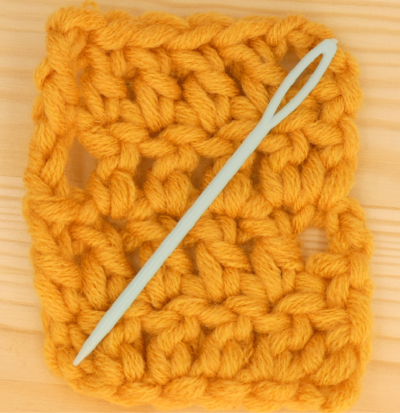 Border Crochet Photo Instructions Treble / Double Corner stitch placement front