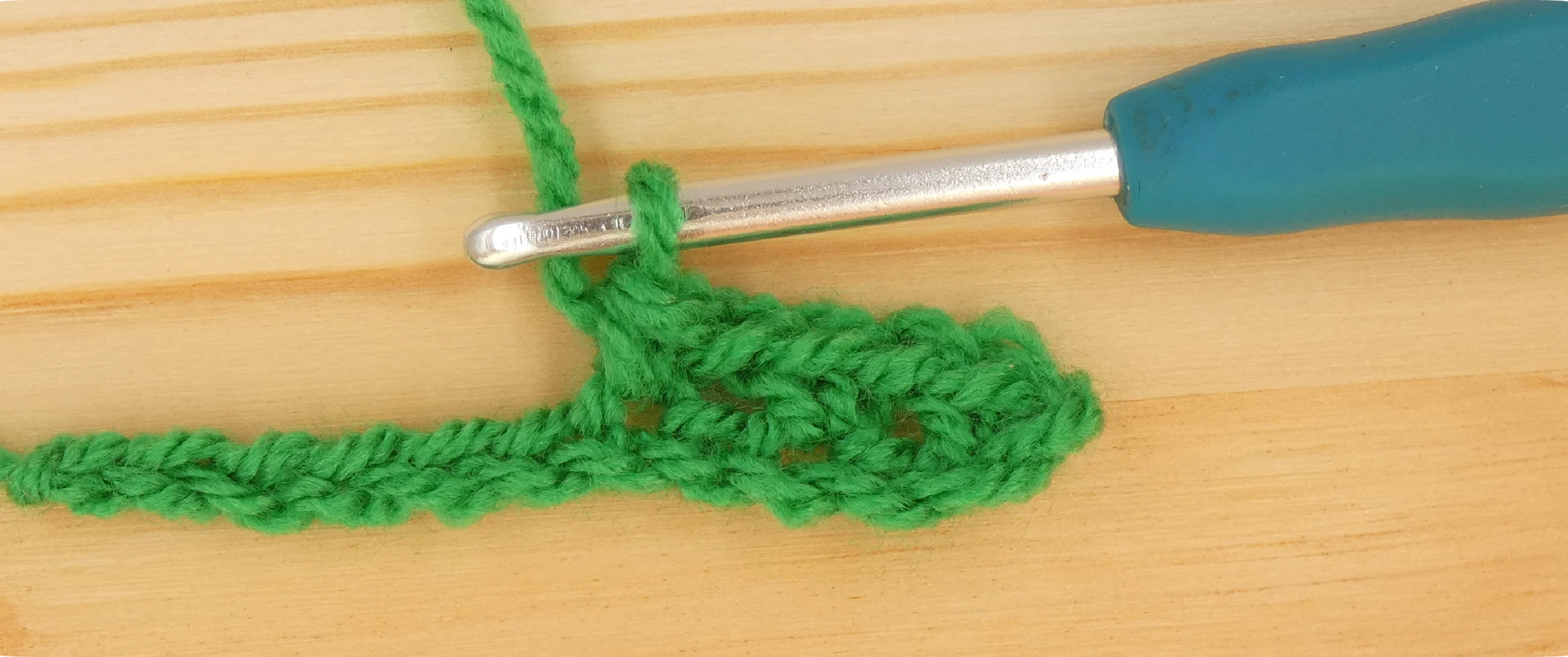 Moss Stitch Crochet Photo Instructions Row 1c Stitch