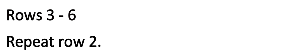 Moss Stitch Crochet Photo Instructions Row 3 -6