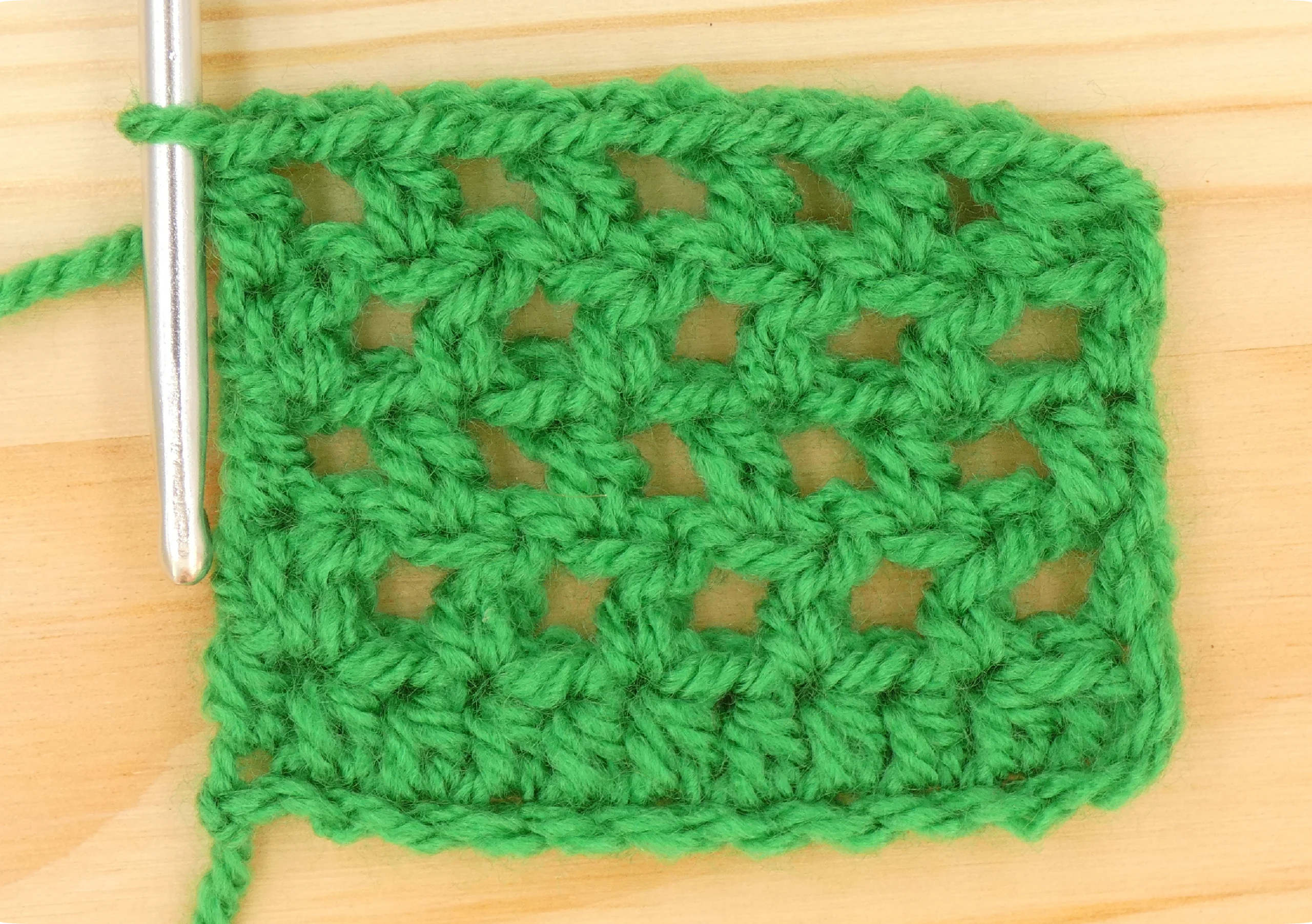 Crochet Pattern instructions Htr Hdc Mesh row 4-5