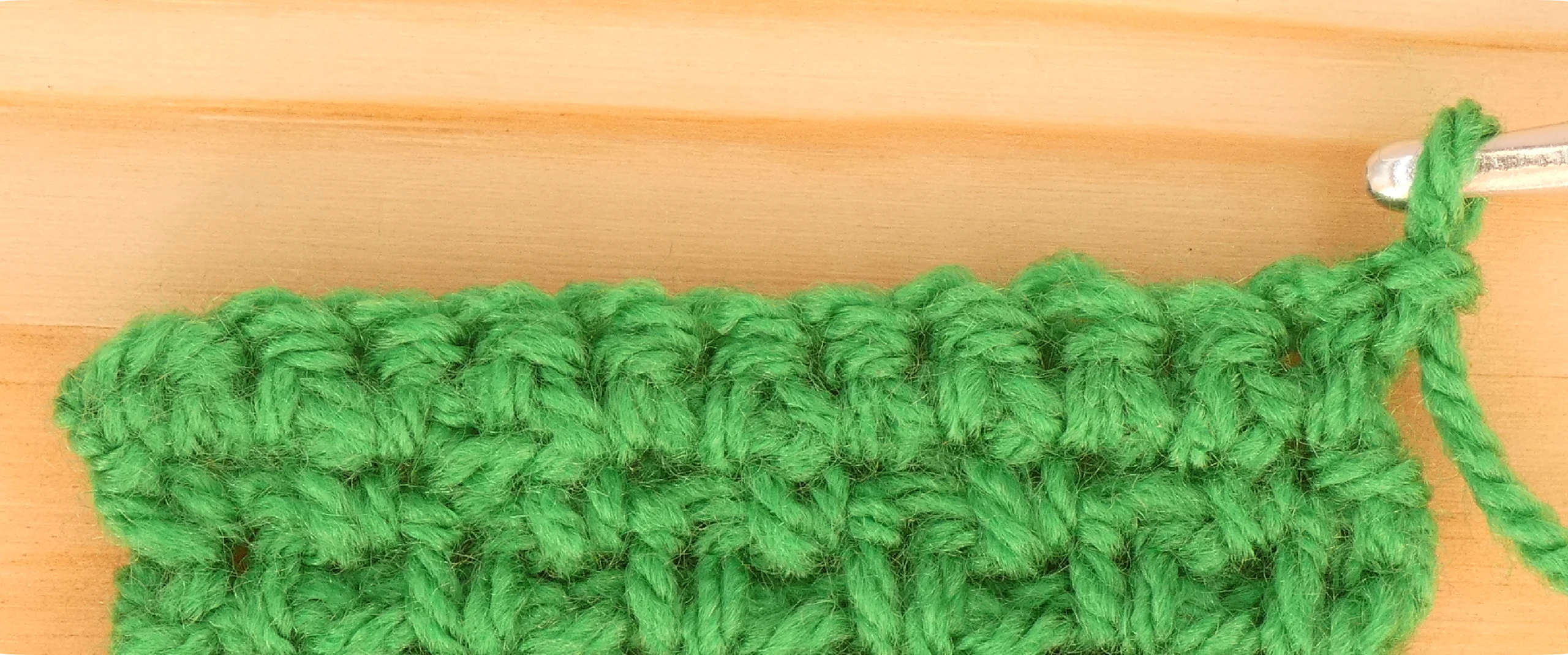 Moss Stitch Crochet Photo Instructions Row 8 Crochet chain 1